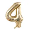 [Empaquetado Individualmente] Globos de Número Platino Dorado Claro de 40 pulgadas Fiesta de Cumpleaños Infantil Festival Decoración de Globos de Cumpleaños