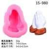 Com Boa Sorte Oração Bergamota Aromaterapia Gesso Molde de Silicone Aromaterapia Gesso Aperto de mão criativo Cola Gotando Molde