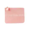 Bolsa Envelope de PU com Cantos Arredondados, Bolsa de Maquiagem de PU com Padrão Cruzado, Mini Bolsa de Maquiagem, Bolsa de Maquiagem de PU com Logotipo Personalizado