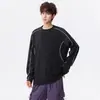 NASA SOBRE Costura de Contraste Deportiva Secado Rápido Cuello Redondo Manga Larga Camiseta Hombre Otoño Tendencia Protección Solar Antibacteriana Refrigerante Transpirable