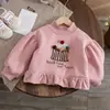 Estilo Princesa Primavera y Otoño Dulce y Lindo Top Nuevo Llegado de Otoño Sudadera con Capucha de Manga Larga para Bebé Top Ropa de Otoño para Bebés