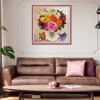 Feliz 99 ponto cruz novo fio bordado planta flor rosa bordado material pacote decoração quarto fábrica atacado