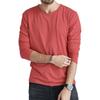 2024 Explosões de Comércio Exterior Cor Sólida Camiseta de Manga Longa Masculina Slim-fit Slimming Masculino e Feminino Clássico All-match Inner T Base Camisa Top