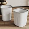 Temperamento Lujo Ligero Bote de Basura Hogar Sala de Estar Cuadrado Bote de Basura Rayado Descubierto Anillo de Presión Baño Cocina Bote de Basura
