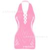 Lencería Jacquard Sexy de Cuello Halter con Atrevidos Recortes Off-Shoulder, Vestido Bodycon, Ropa de Malla para Mujer con Detalle en la Espalda W239