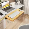 Placa de extensão de mesa dobrável, bandeja para teclado, extensão de computador, placa de extensão de mesa alongada e alargada, suporte de expansão
