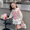 [chaleco chaleco] chaleco para niñas suéter de punto para niños primavera y otoño chaleco de bebé estilo extranjero para niñas lana con forro polar