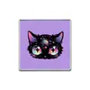 Broche de Metal de Dibujos Animados Gato Negro Pequeño con Gradiente de Cielo Estrellado Soñador Creativo Insignia Decorativa para Bolso Ropa