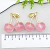 Pendientes Colgantes de Aleación Acrílica de Cereza de Cristal 3D para Hacer Manualidades Transfronterizos, Collares, Llaveros, Accesorios de Joyería