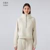 Pulôver de gola alta com zíper e meio zíper, top feminino de outono e inverno, nova roupa, lã quente, espessada, esportiva, moletom DAW150