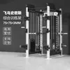 Rack de sentadillas de grado comercial, banco de press de banca estilo marco de alta resistencia, rack de entrenamiento integrado multifuncional, equipo de fitness y rack de pórtico