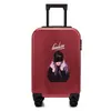 Atacado Personalizado Desenho Animado Bagagem Fosco Estilo Coreano Zíper Case com Rodinhas Roda Universal Malas Fechadura Combinatória para Homens e Mulheres