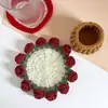 Posavasos de Ramo de Rosas y Lirios del Valle Hecho a Mano en Stock, Ramo de Flores de Hilo Crochet Flor Artificial, Regalo Creativo Producto Terminado