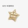 Botões de metal cor de ouro com diamantes em formato de pentagramas e corações, estilo europeu e americano, para decorar casacos, jaquetas, suéteres e ternos
