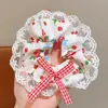 Diadema Infantil Dulce Diadema de Encaje para Niñas Anillo de Intestino Grueso Grande Diadema de Bola Alta Elástica para Niña Pequeña