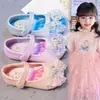 Zapatos de Cuero para Niñas Estilo Primavera/Otoño 2026 Suela Suave Zapatos Planos de Cristal para Niña Pequeña Zapatos de Princesa para Bebés y Niños Elegantes con Pedrería