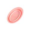 Tazón de lavado plegable ovalado directo de fábrica, tazón de limpieza de maquillaje, herramientas de maquillaje de belleza, tazón de lavado de silicona