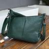 Bolso de Hombro Transfronterizo de Moda Nueva de Piel de Vaca de Primera Capa, Bolso de Axila de Cuero Genuino, Bolso Cruzado Grande de Capacidad para Mujer