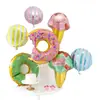 Globos de Helado y Donas de Dibujos Animados Decoración para el Día del Niño Fiesta de Cumpleaños Globos Creativos para Fotos