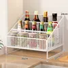 Prateleira de Armazenamento para Condimentos, Prateleira de Armazenamento para Utensílios de Cozinha, Porta-Copos Doméstico, Prateleira de Armazenamento Multifuncional com Compartimentos para Condimentos para Bancada