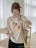 Camiseta de Manga Corta Redonda de Algodón de Bambú Suelta para Mujer de Guangzhou, Versátil y Adelgazante, Directo de Fábrica