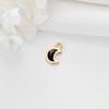 Colgante de nicho simple estilo Zhongxing ins, colgante pequeño con forma de oreja, colgante pequeño de circón con gotas de aceite de 14 quilates, accesorios de joyería DIY
