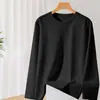 Camiseta de manga larga para hombre, capa interior de otoño, camiseta base elástica de corte holgado para hombre, camiseta estampada estilo coreano ins