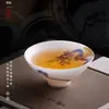 Porcelana Blanca Dehua Porcelana de Jade Grasa de Oveja Taza de Té Personal para Uso Doméstico, Personalizable con Patrón de Logo, Adecuada para Eventos y Regalos, Taza del Anfitrión