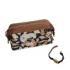 Bolsa de maquillaje tridimensional bolsa de maquillaje de viaje sobre rojo para labiales bolsa de almacenamiento de base brillo de labios bolsa organizadora de escritorio bolsa para artículos varios con marco de acero