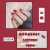 Xiaohongshu Douyin Unha Postiça Gel Jelly Estilo Diamante Manicure Estilo Puro Desejo Menina Gelo Transparente Removível Adesivos de Unha Prontos