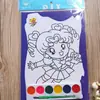 Pizarra de garabatos pizarra para colorear 6 colores para colorear pintura pintura de colores dibujos animados graffiti pintura DIY pintura infantil venta al por mayor de un yuan