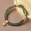 Pulseira com Mantra de Seis Caracteres do Xizang, Corda Colorida, Pulseira de Corda Vermelha Tecida à Mão, Joia do Ano de Nascimento Feminino, Pulseira Masculina, Étnica