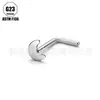 Stud para Ceja Curva de Aleación de Titanio F136, Barra para Oreja, Cuidado del Oído, Estilo Simple, Stud para Nariz de Mujer, Stud para Labio, Venta al por Mayor desde la Fábrica de Origen