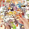 50 Peças de PVC Estilo Novo Transfronteiriço Adesivos de Graffiti de Animal Glutão Decoração Fofa de Desenho Animado Papelaria DIY Mala