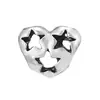 Pulsera Pandora cuentas sueltas Torre Eiffel diy aleación forma de corazón agujero grande cuentas accesorios de joyería fábrica venta al por mayor