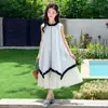 Vestido Sem Manga para Meninas Verão 2026 Novo Estilo para Meninas Mais Velhas, Vestido de Algodão Estilo Coreano, Vestido Regata Infantil