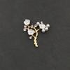 Accesorios de Aleación de Rama de Flor de Ciruelo con Pedrería y Perlas de Venta Caliente Accesorios DIY Hechos a Mano para el Cabello de Novia Tocados Bolsos Zapatos Joyería para Teléfono Móvil