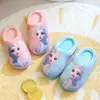 Pantuflas de Algodón de la Princesa Elsa para Niñas Invierno Frozen Zapatos de Casa para Interior Liquidación Especial Pantuflas Cálidas Antideslizantes