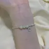 Novo Bracelete da Sorte Fivela da Paz Prata Quebrada Estilo Nacional Chinês para Mulheres, Novo Design de Nicho Bracelete Versátil Personalidade para Mulheres