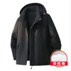 Chaqueta de plumón y algodón para Otoño Primavera Chaqueta cortavientos para Hombre Ropa Casual Suelta para Exteriores Ropa de Montañismo Chaqueta cortavientos a prueba de viento