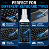Spray de Limpeza Profunda KineShineX para Teclados de Computador, Remove Poeira e Manchas dos Espaços entre as Teclas, Adequado para Teclados Mecânicos