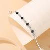 Pulsera de Trébol de Cuatro Hojas de Plata de Ley 999 Jin Hongyu para Mujer Celebridad de Internet Estilo Coreano Estilo Mori Moda Ins Pulsera de Hilo Grueso Pulsera para el Trabajo