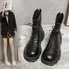 Botas estilo Martin de suela gruesa, botines cortos de algodón estilo británico para mujer, nueva colección otoño/invierno 2026, forrados de felpa, versátiles, modernos y que estilizan.