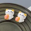 Figura de Gato Chef Lista para Usar Accesorios de Resina Hechos a Mano para Bricolaje Caja de Almacenamiento de Taza de Leche Funda para Teléfono Imán para Nevera