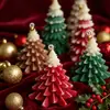 Velas para árvore de Natal, conjuntos de presentes de velas de pinheiro no atacado, velas perfumadas artesanais criativas, presentes de Natal festivos da moda, atacado
