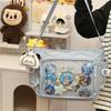 Nova Bolsa Tiracolo Estilo College para Mulheres, Grande Capacidade, Versátil, Simples, Bolsa Transparente para Pintura, Bolsa de Ombro Transversal para Estudantes