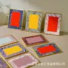 Mini Marco de Fotos Brocado de Canción Caligrafía Nuevo Estilo Chino, Papel en Blanco para Escribir a Mano, Marco de Fotos Pequeño de Escritorio de Papel Xuan, Regalo Cultural y Creativo