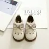 Zapatos Pequeños de Piel para Niñas, Moño Bordado, Zapatos de Princesa, para Bebés y Niños Pequeños, Nuevo Estilo Primavera/Otoño, Zapatos para Niños de Guardería, Suela Suave