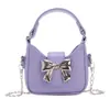 Bolso de Mano con Pajarita de Nicho Nueva Tendencia de Verano Dulce y Fresco Mini Bolso de Cadena para Labial Bolso Cruzado Mini