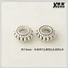 Pulsera de cuentas espaciadoras de copo de nieve chapadas en aleación plateada de Xizang para venta al por mayor, cuentas para pulseras, accesorios de joyería DIY, cuentas sueltas